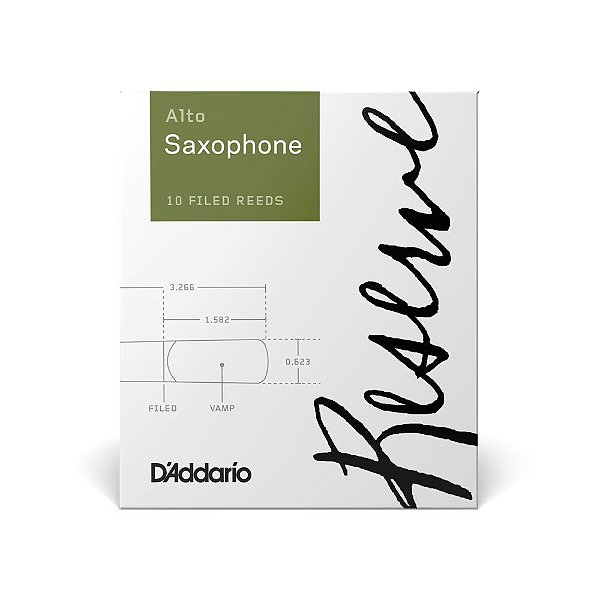 Palheta Sax Alto 2.5 (10 Unidades) D Addario Reserve DJR1025 [F035]