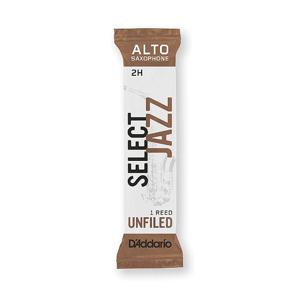 Palheta Sax Alto 2H Unfiled (Unidade) D Addario Select Jazz [F035]