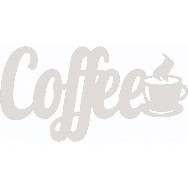 Plaquinha Decorativa Coffe Branco Em Mdf [F031]