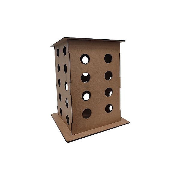 Porta Cápsulas Torre Grande Mdf Natural [F031]