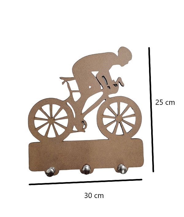 Porta Chave Bike Em Mdf Natural [F031]