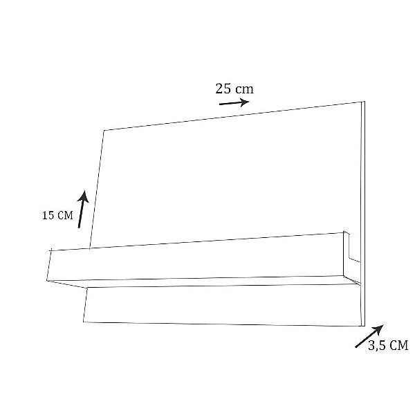Porta Chave Simples Em Mdf Preto [F031]