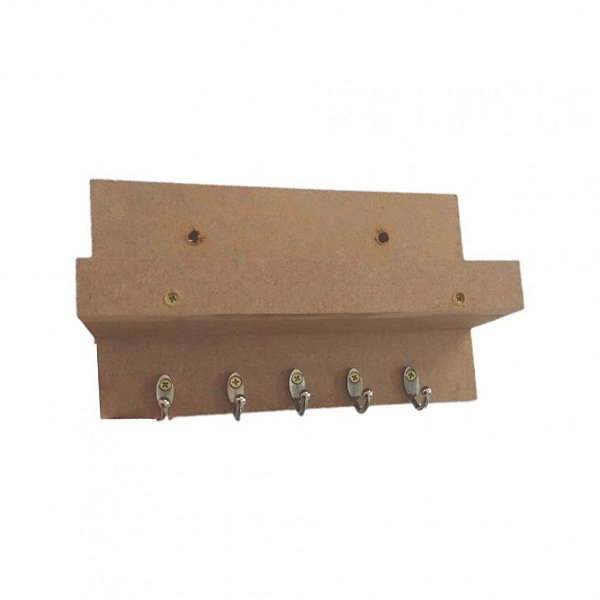 Porta Chave Simples Natural Em Mdf [F031]