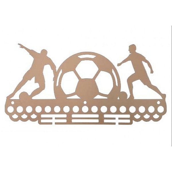Porta Medalha Futebol Em Mdf Natural [F031]