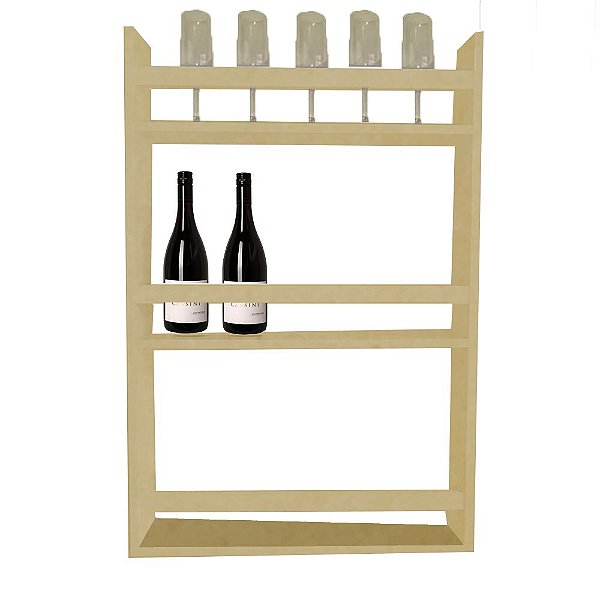 Prateleira Adega Barzinho Multiuso Madeirado Em Mdf [F031]