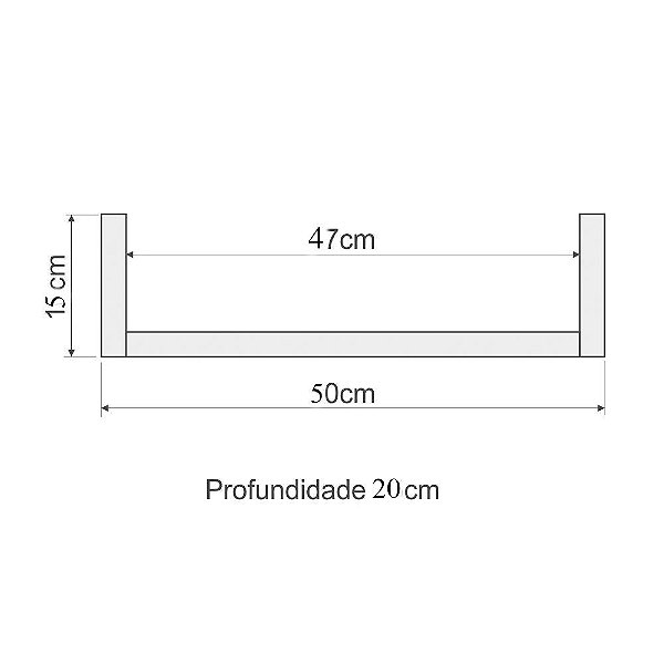 Prateleira Modelo "u" Trovarelli Preto [F031]