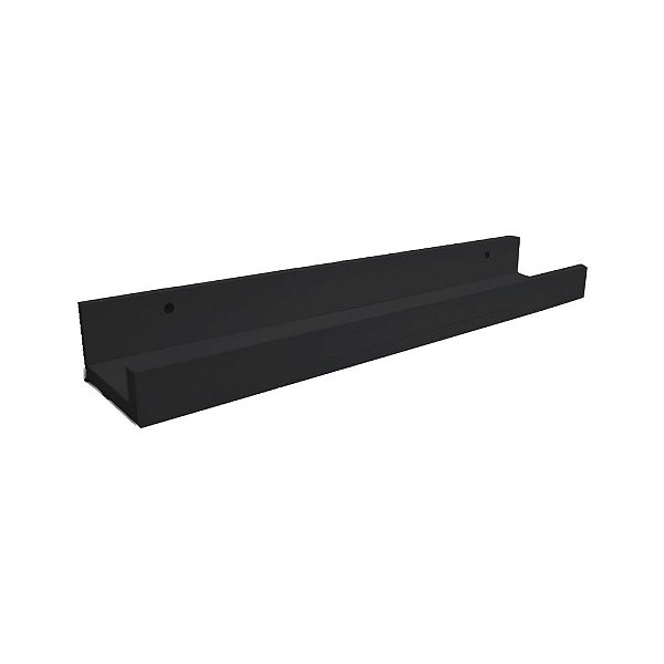 Prateleira Tempero Simples 25cm Em Mdf Preto [F031]