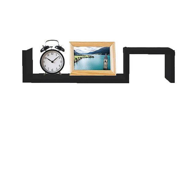 Prateleira Zig Zag Trovarelli Preto [F031]