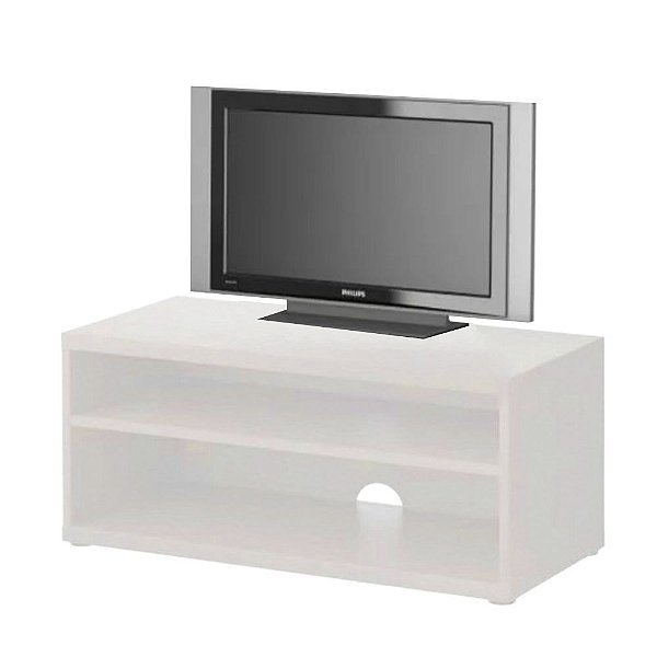 Rack Sala Branco De Chão Para Tv Ate 32 Polegadas Em Mdf [F031]