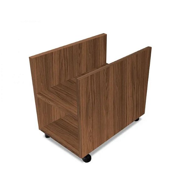 Suporte De Cpu Com Rodizio Madeirado Em Mdf [F031]