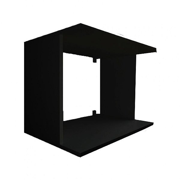 Suporte De Microondas Simples Em Mdf Preto [F031]