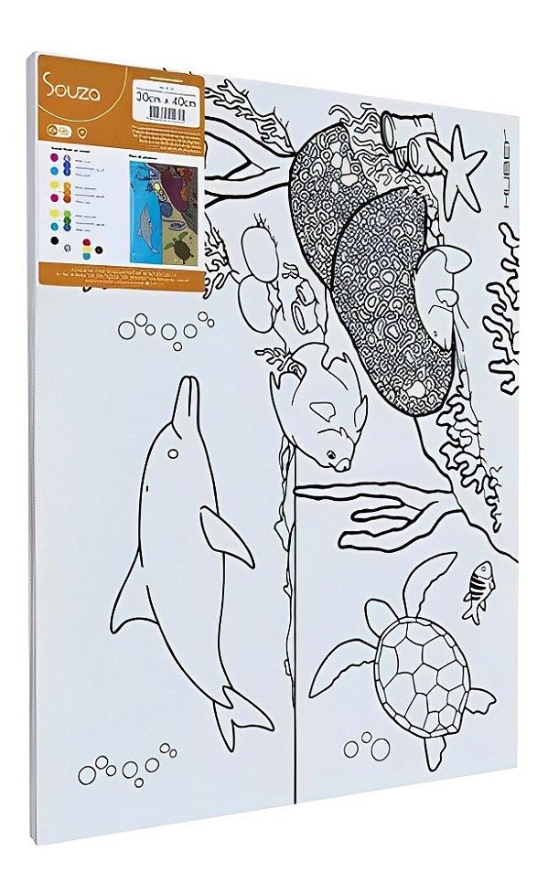 Tela De Pintura Desenhada Riscada 30x40 Souza [F112]