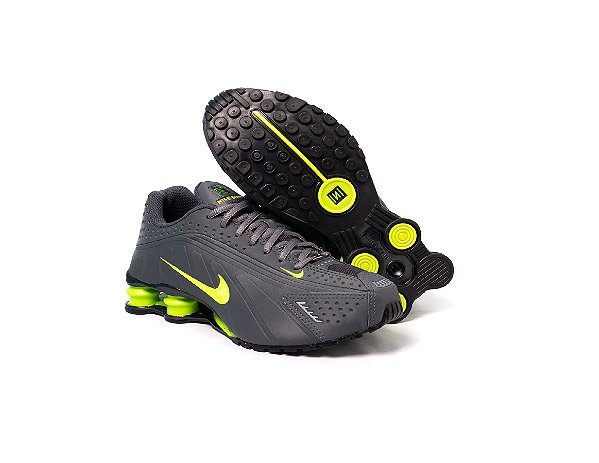 Tenis Nike Shox R4 Grafite Verde [F116]