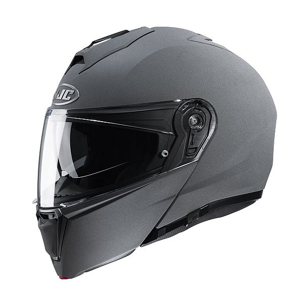 Capacete Hjc I90 Solid Cinza (stone Grey) 58 [F016]
