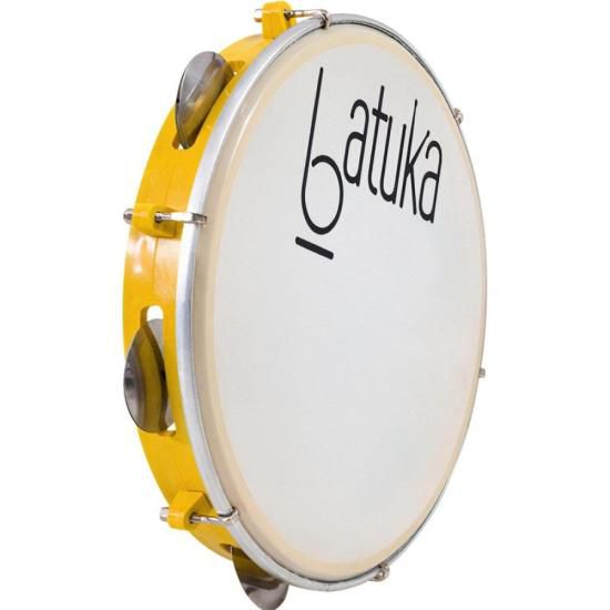 Pandeiro 10" Batuka Pele Leitosa Luen Amarelo [F002]
