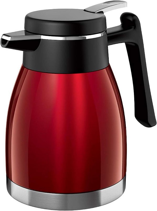 Bule Térmico Vermelho Quebec 1,2 Litro Abre Click Euro Home [F118]