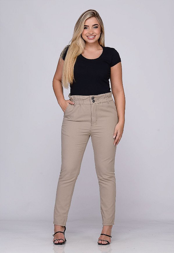 Calca Feminina 7921 Clochard Bege [F075]