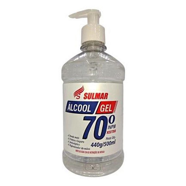 Alcool Gel 70 440g Pump Sulmar [F083]