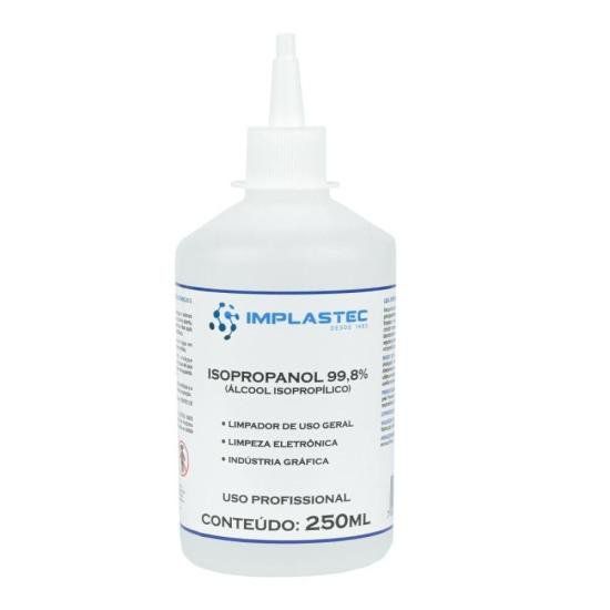 Álcool Isopropílico 250ml Isopropanol Implastec - CMC / 36 [F002]