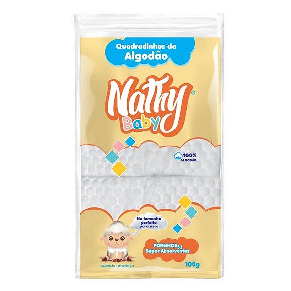 Algodao Hidrofilo Quadrado Baby 100g Nathy [F083]