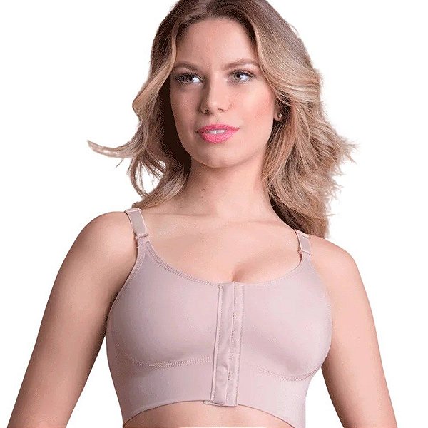 Sutia Reforçado Pos Cirurgico Mamoplastia Chocolate G 60107 New Form [F083]