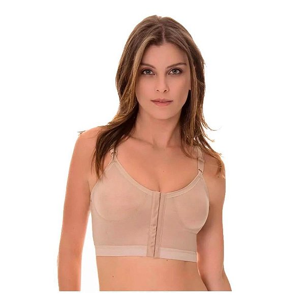 Sutia Reforçado Pos Cirurgico Mamoplastia Chocolate Pp 60107 New Form [F083]