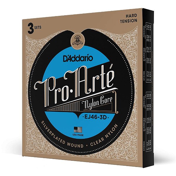 Encordoamento Violão Nylon (3 Jogos) D Addario EJ46-3D [F035]