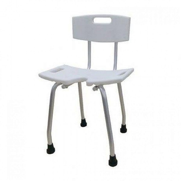 Banco De Banho Branco Com Encosto Banebr Alo [F083]