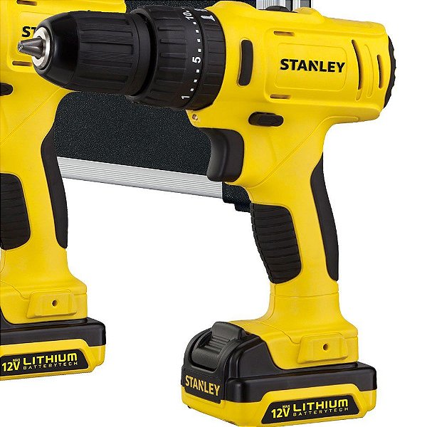 Kit Paraf E Furadeira De Imp 3/8 Pol. + Chave De Imp 1/4 Pol. C/ 2 Bat 12v Li-ion C/ Maleta Stanley Schi121s2fk-br [F083