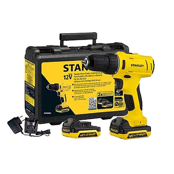 Parafusadeira/furadeira De Impacto A Bateria 12v Li-ion C/ Carregador 2 Bat E Maleta - Stanley Sch121s2k-br [F083]