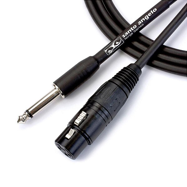 Cabo De Microfone Ninja Hg 0,20 Mm Conector P10/xlr Femea 25ft 7,62 Metros Preto [F083]