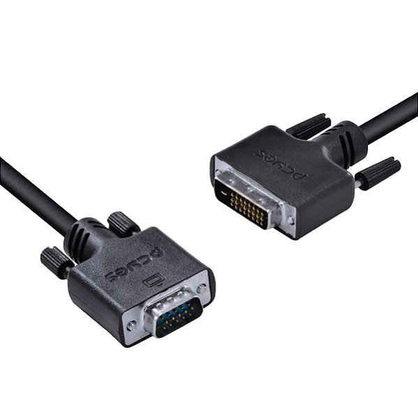 Cabo Dvi-i 24+5 Para Vga 15 Pinos Macho 2 Metros - Pdvm15-2 [F083]