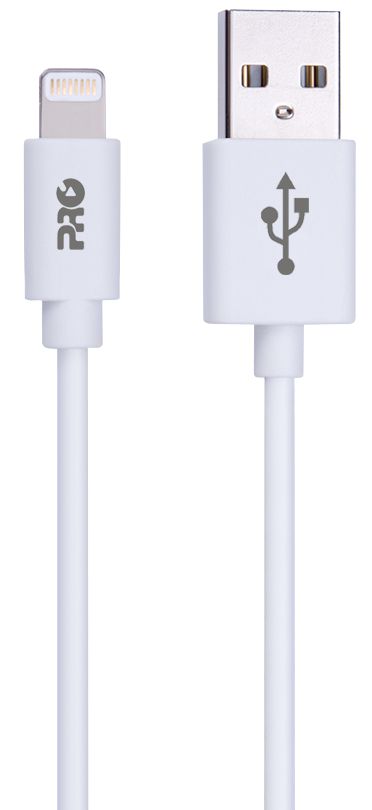 Cabo Usb Lightning P/ Iphone E Ipad X Usb-a C/ 1 Metro Branco - Caus-100l Proeletronic [F083]