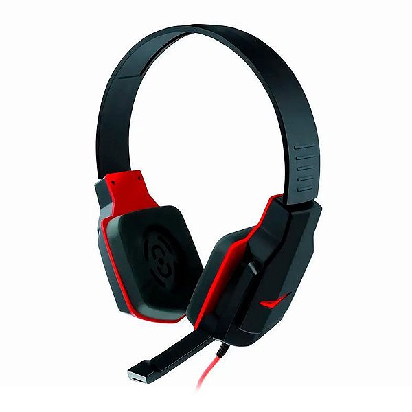Headset Gamer Multilaser P2 Cabo De Nylon Preto E Vermelho - Ph120 [F083]
