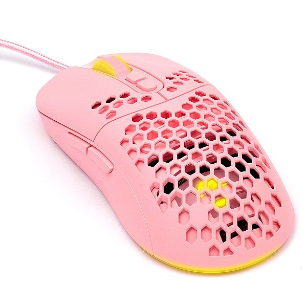 Mouse Gamer Vx Gaming Void Com  Led Rgb- 7600 Dpi Rosa Com Cabo Usb 1.8 Metro - Mgv120r [F083]