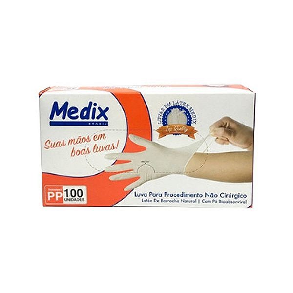 Luva Latex Com Po P Cx Com 100un Medix [F083]