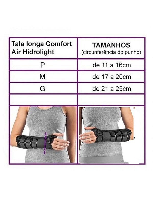 Ortese Comfort Air Longa Sem Polegar Esq Preto M Hidrolight Or1028b_2 [F083]