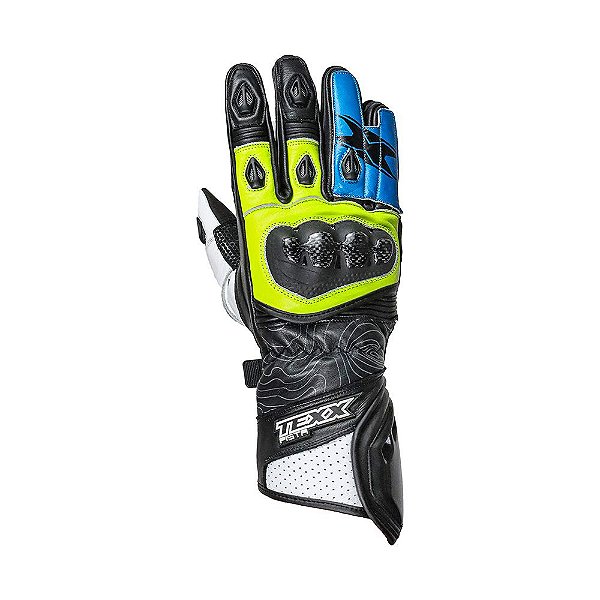 Luvas Texx Pista V2 Azul Verd Xxxl 3xl [F016]