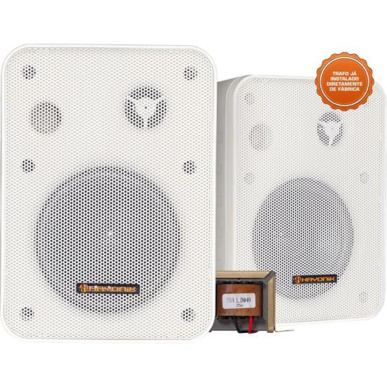 Caixa Acústica com Trafo 210V(25W) Ambience Line MSB60NC Branca HAYONIK - PAR / 2 [F003]