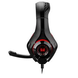 Headset Gamer Warrior Rama Usb+p3+p2 Led Ph219 Vermelho E Preto [F083]