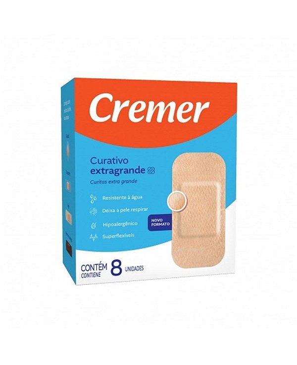 Curativo Bege Extra Grande Com 8un Cremer [F083]