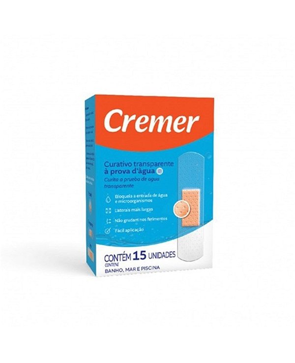 Curativo Transparente A Prova D'agua Com 15un Cremer [F083]