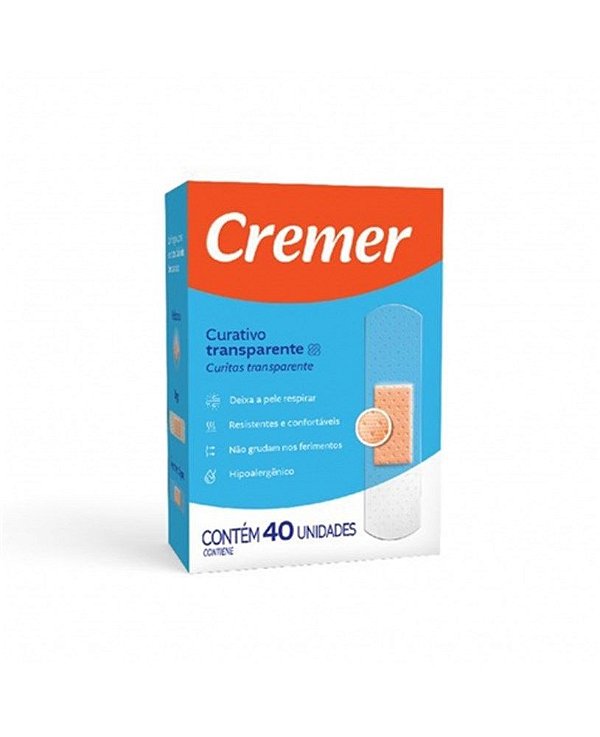 Curativo Transparente Com 40un Cremer [F083]