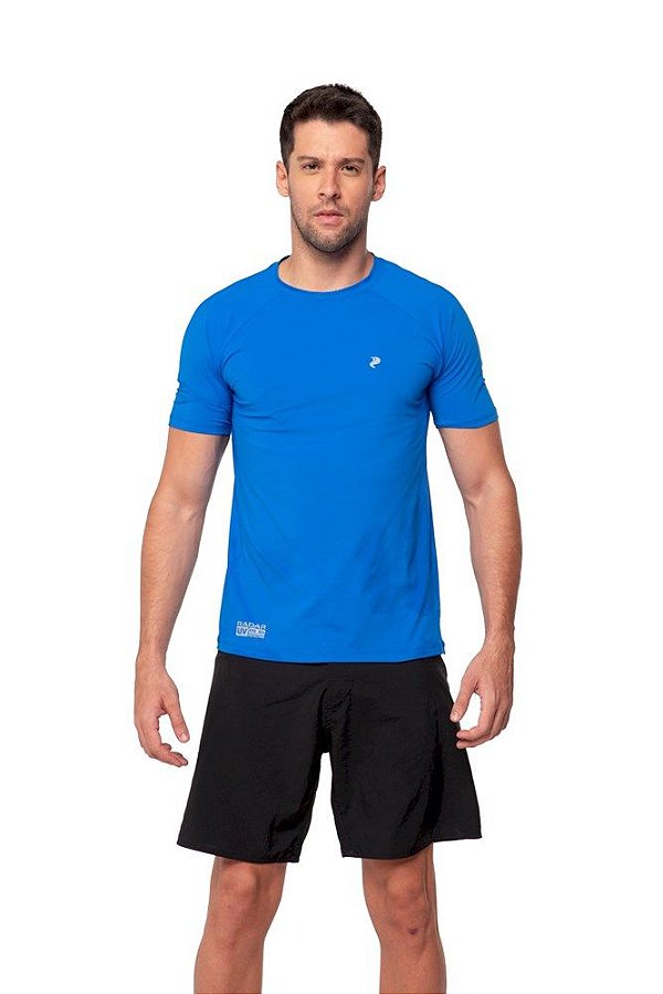 Camisa Uv Manga Curta Masculina Azul Rr005 Radar Uv - Cor: Azul, Tamanho: M [F083]