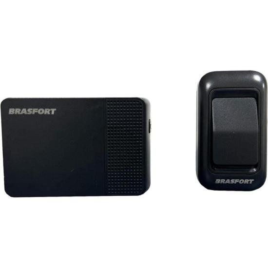 Campainha Sem Fio Brasfort Pilha Preto [F002]