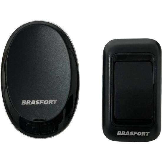 Campainha Sem Fio Brasfort Pilha/Tomada Preto [F002]