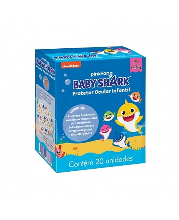 Tampao Protetor Ocular Infantil Baby Shark Com 20un Cremer [F083]