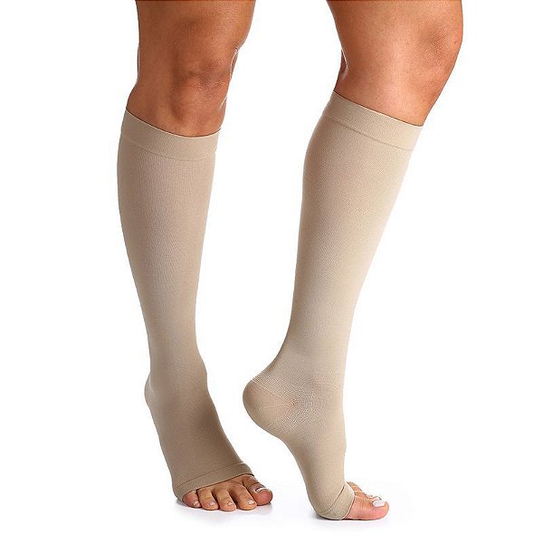 Meia De Compressao Panturrilha 3/4 Sigvaris 20-30 - 862 Premium Pe Aberto Natural Gg2 [F083]