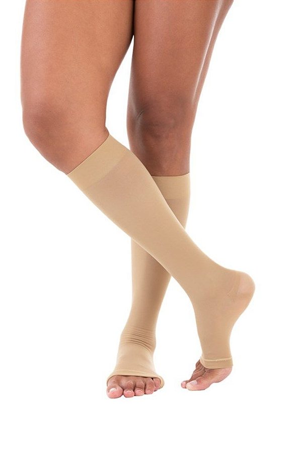 Meia De Compressão Venosan 6000 Panturrilha 3/4 20-30 M Pe Aberto Bege [F083]
