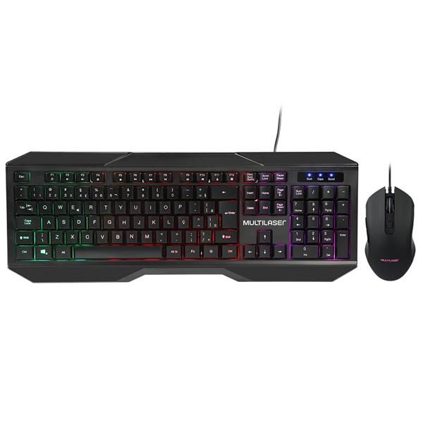 Teclado E Mouse Gamer 2400dpi Com Fio Led Multilaser - Tc239 [F083]